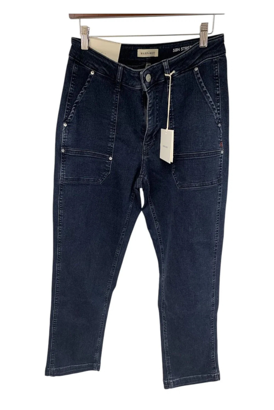 Warp & Weft NCE Women's Jet-Stretch Jeans w/Front Seam Rinse Blue - Regular
